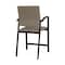 Lesro Newport Hip Chair Metal Frame, Black, MD Farro Upholstery NP1161 - alternate 2